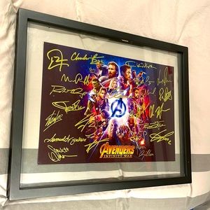 Avengers Infinity War (signed by all actors) Framed Poster